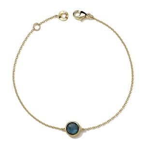 IPPOLITA Lollipop Mini Bracelet in 18K Gold with London Blue Topaz Gemstone